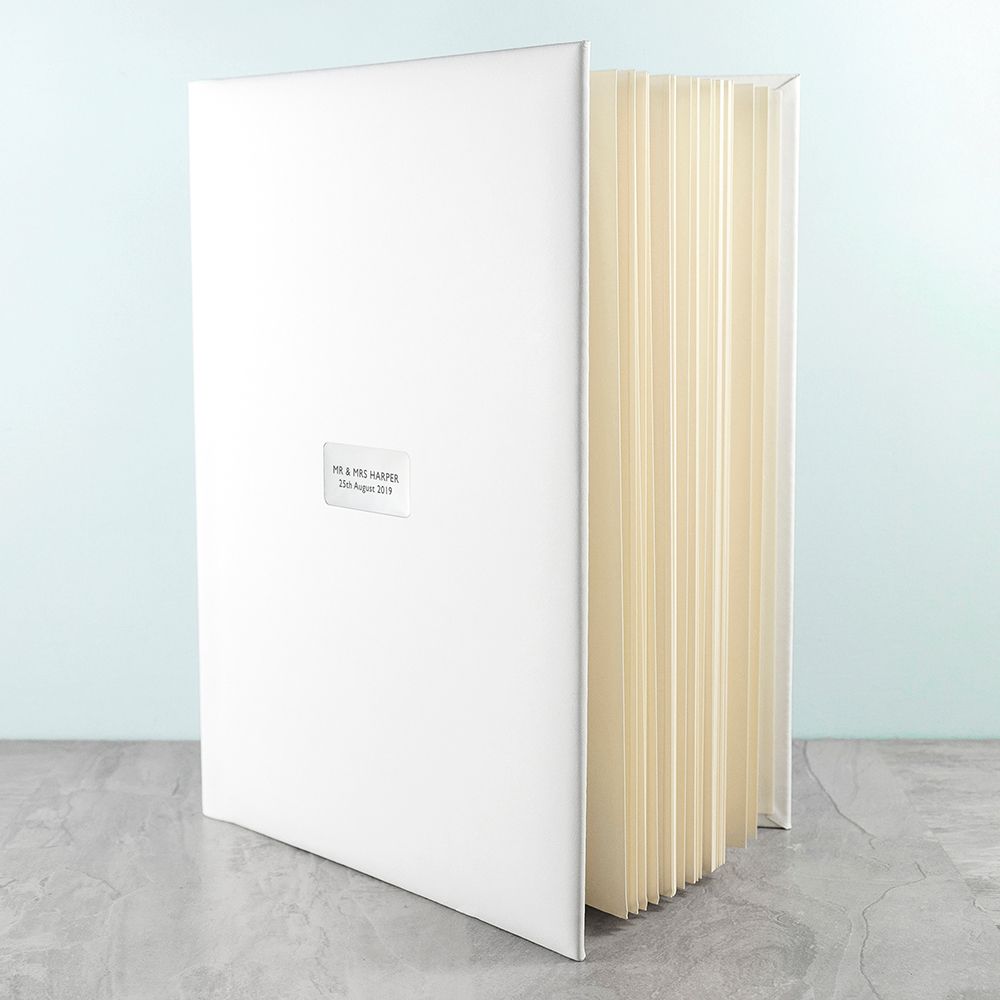 Personalized Photo Album in White Leather - Lovesakes