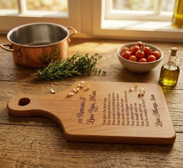 10 Reasons I Love You” — Engraved Wooden Cutting Board  Cutting Boards Deeply Engraved