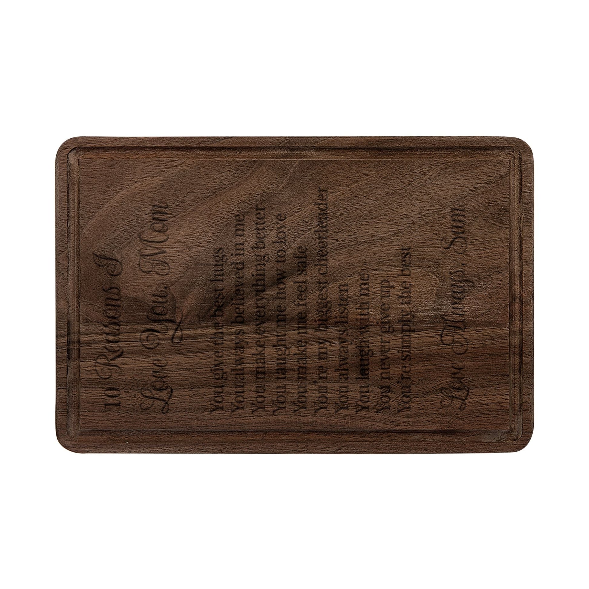 10 Reasons I Love You” — Engraved Wooden Cutting Board  Cutting Boards Deeply Engraved