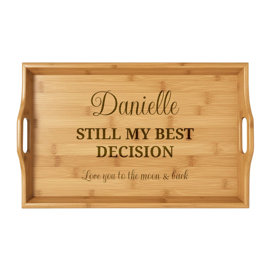 Personalized Bamboo Serving Tray