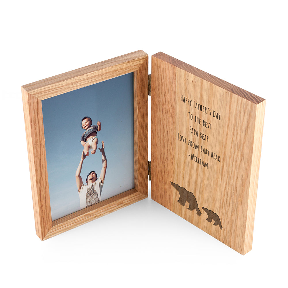 Personalized Father's Day Bear Book Photo Frame - Lovesakes