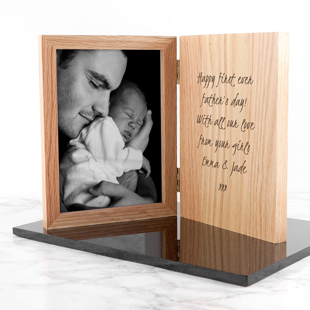 Personalized Oak Book Photo Frame - Lovesakes