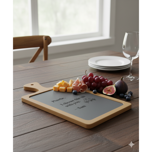 Personalized Lovebirds Charcuterie Board