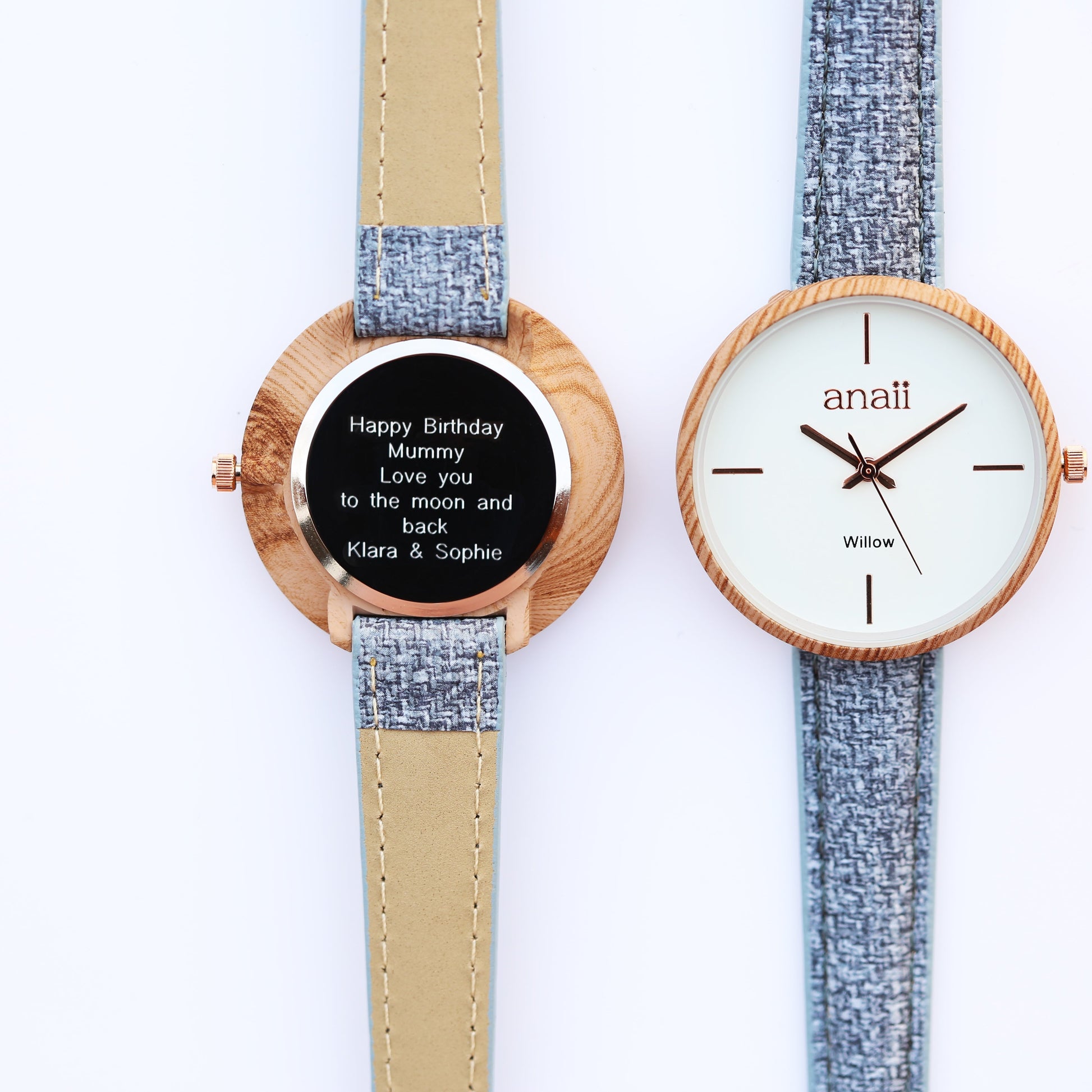 Personalized Anaii Watch - Lake Blue - Lovesakes