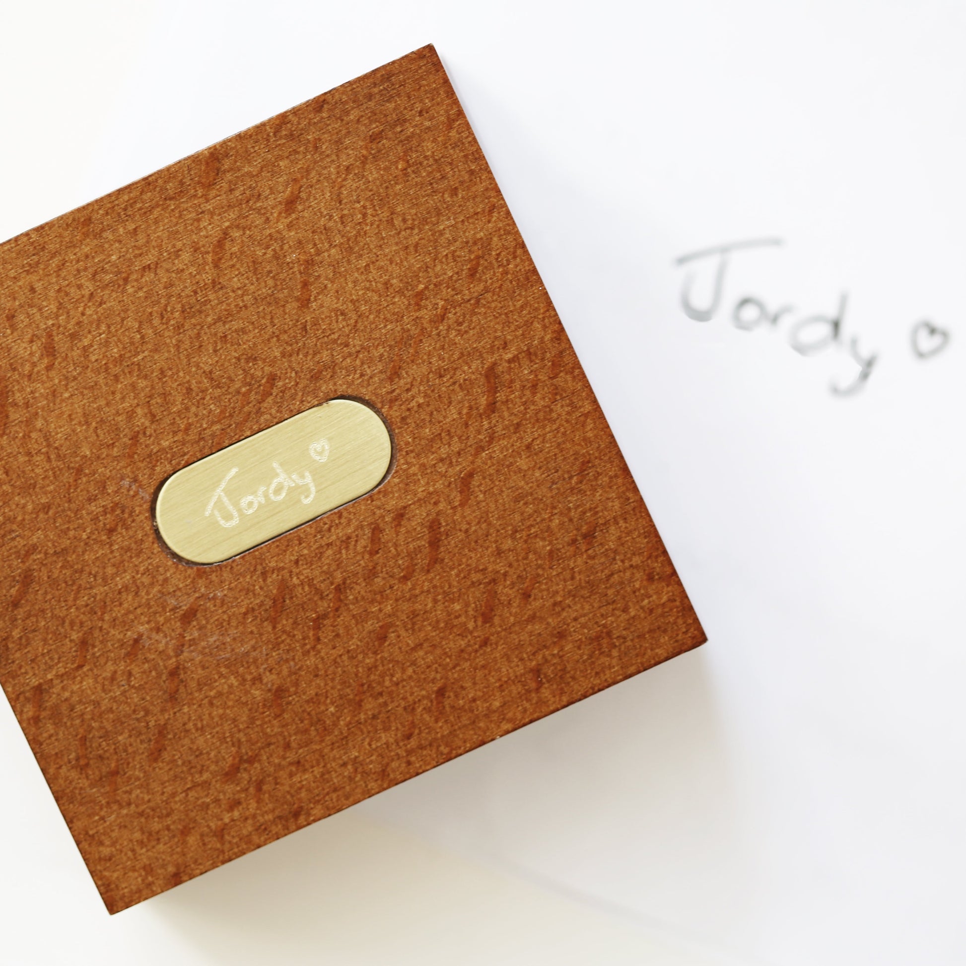 Personalized Compass With Handwriting Engraved Timber Box - Lovesakes