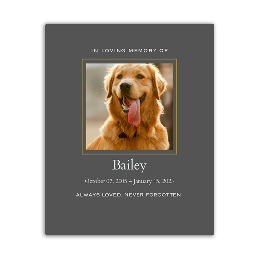 Custom Pet Memorial Plaque – 8x10”