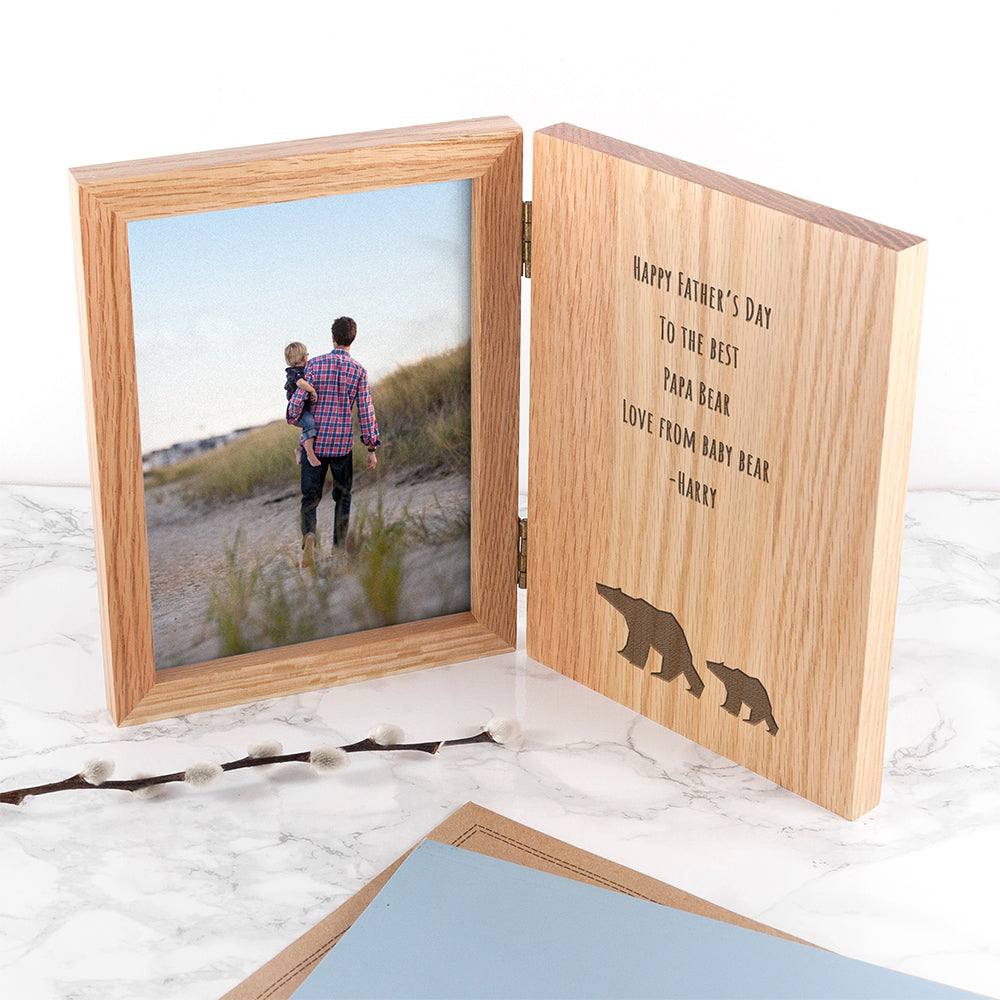 Personalized Father's Day Bear Book Photo Frame - Lovesakes