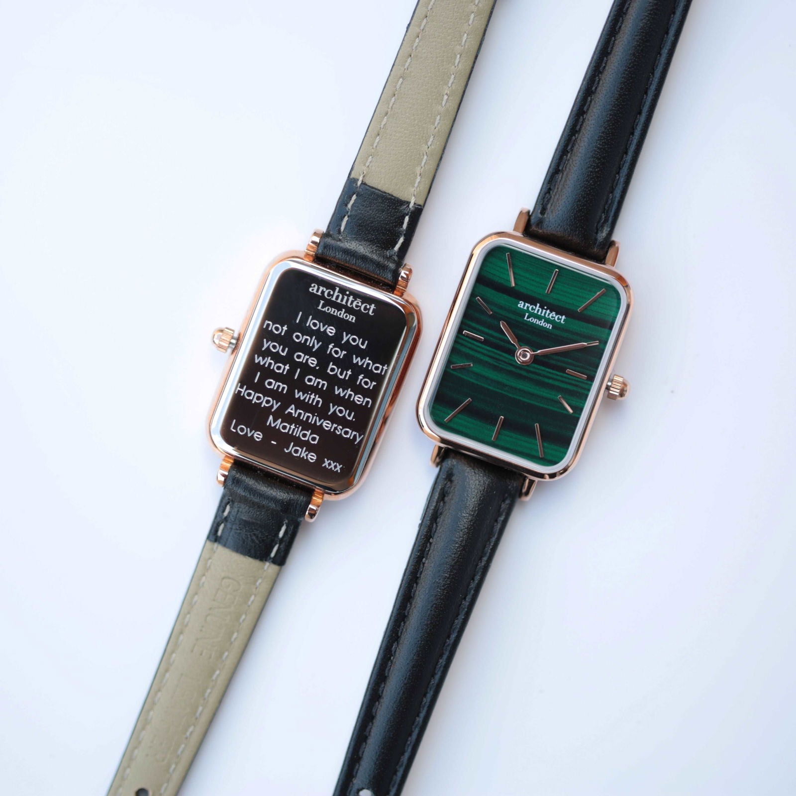 Architēct Lille Engraved Watch In Pine Green - Lovesakes