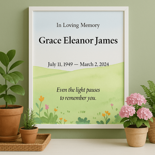 Even the Light – Personalized Memorial Wall Art Print