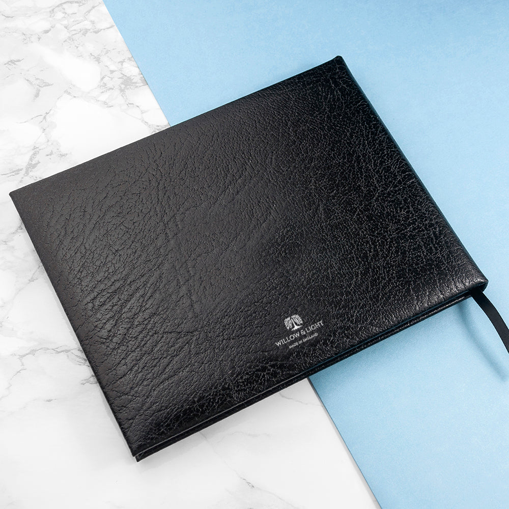 Personalized Black Leather Memoriam Book - Lovesakes