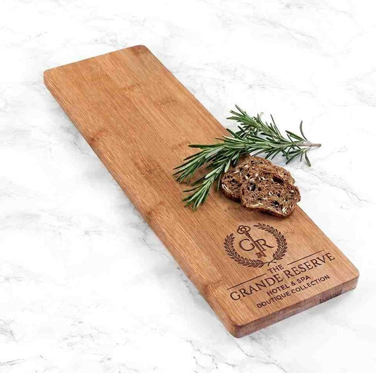 Custom Logo Bamboo Serving Board | Corporate Branded Gift