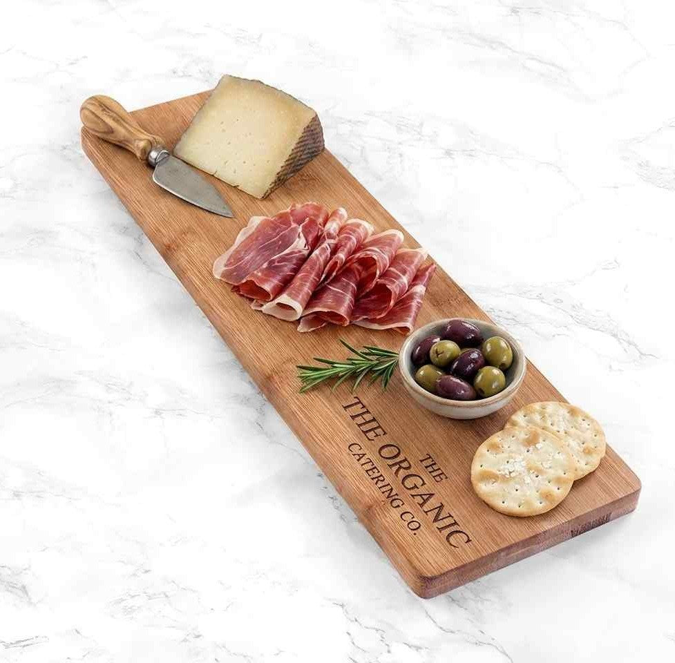Custom Logo Bamboo Serving Board | Corporate Branded Gift