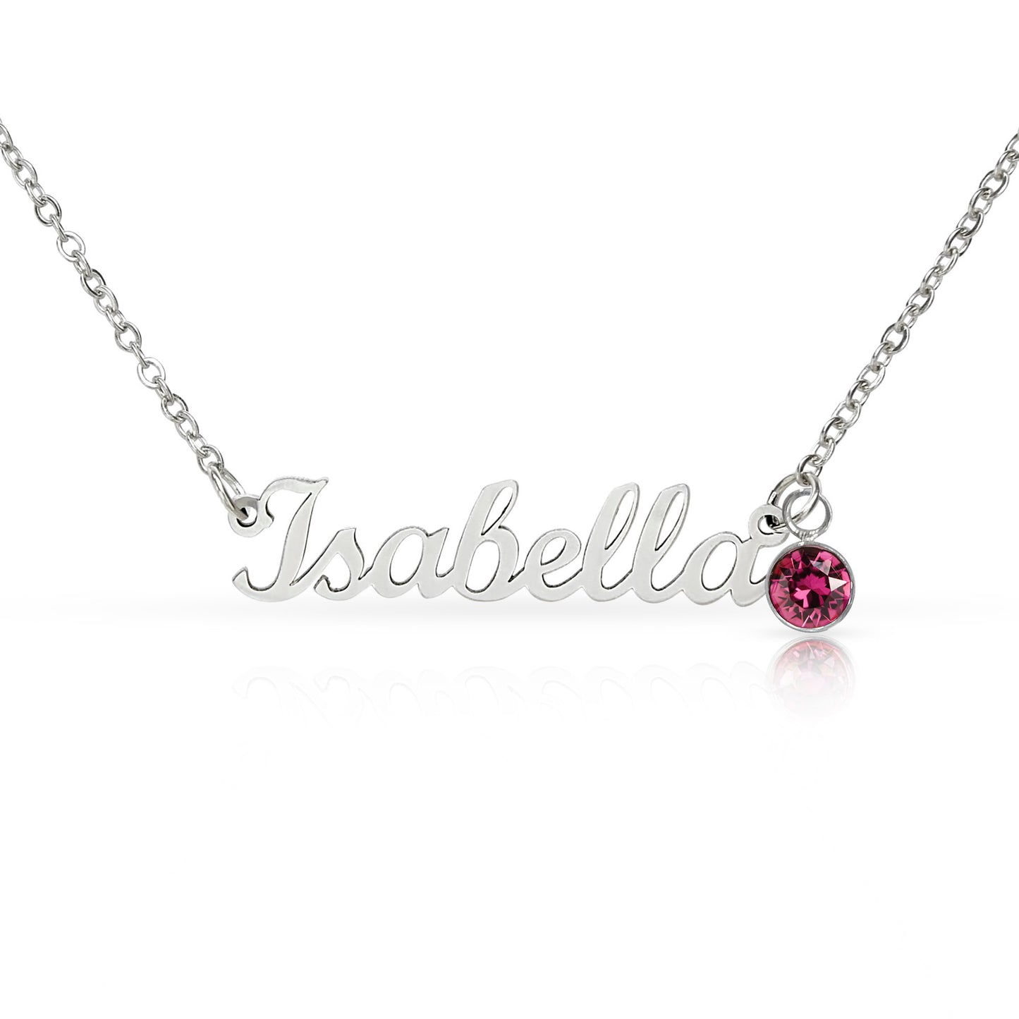 Custom Name Necklace with February-Birthstone