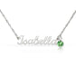 Custom Name Necklace with august-Birthstone-silver