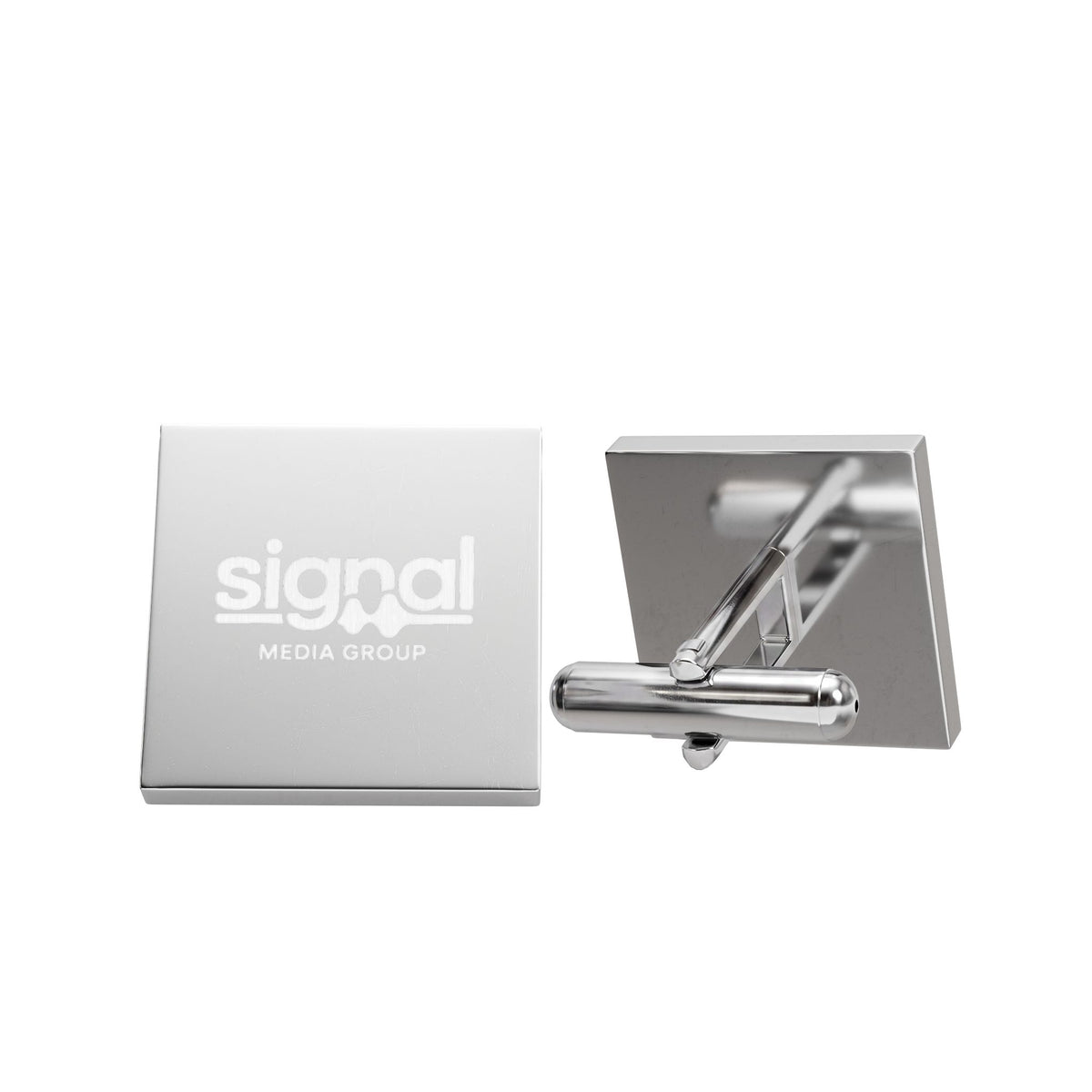 Custom Engraved Stainless Steel Logo Cufflinks