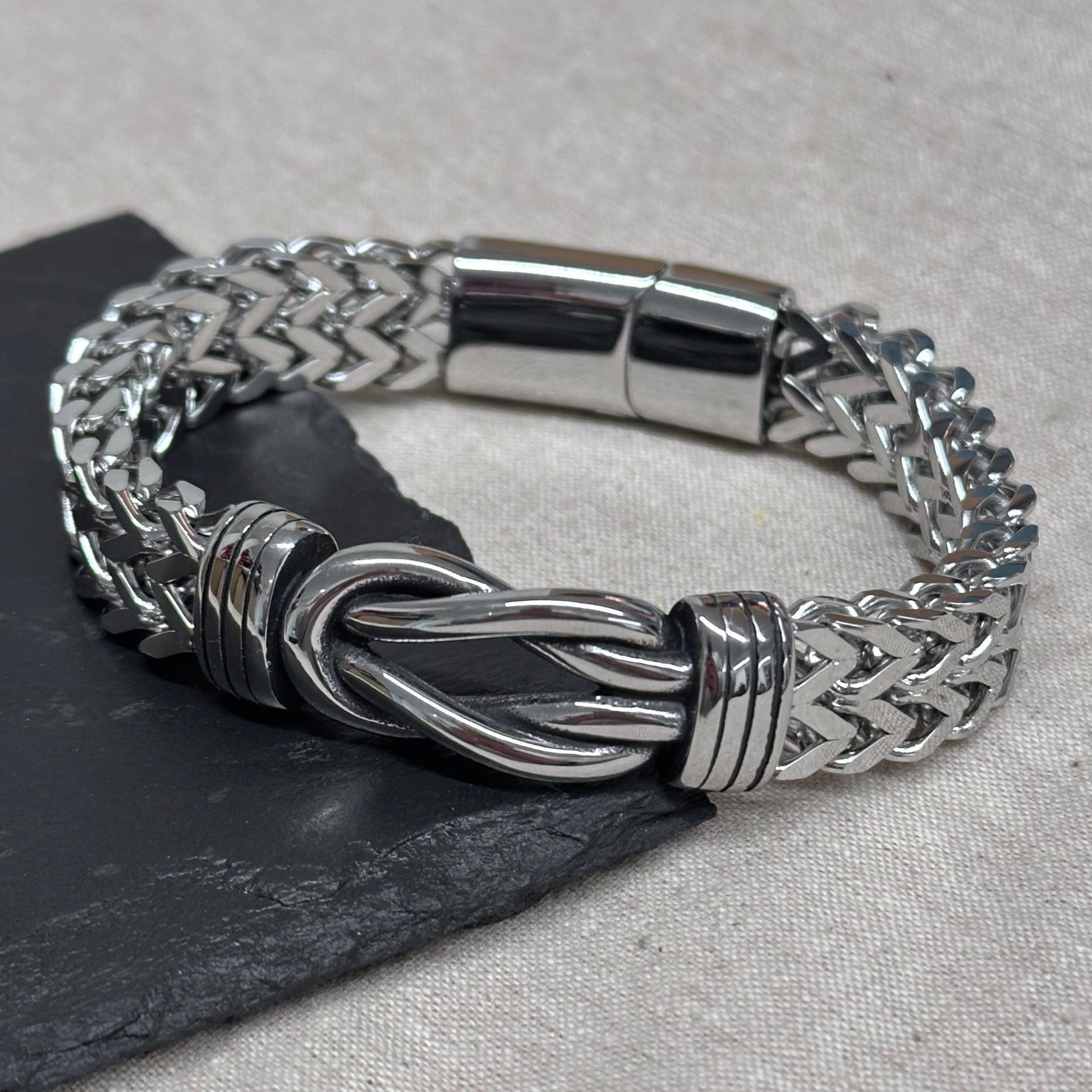 Personalized Stainless Steel Infinity Knot Bracelet