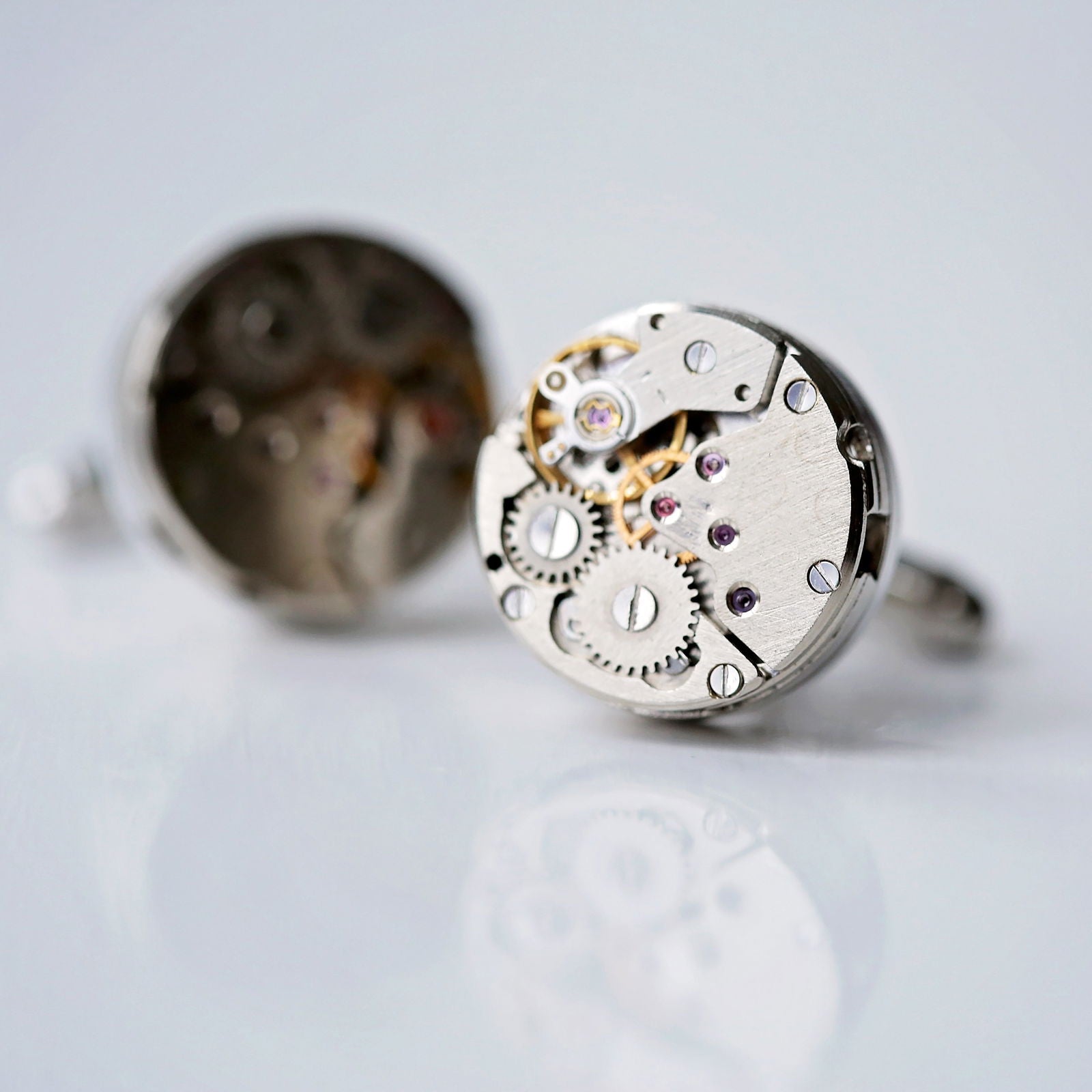 Engraved Gear Movement Cufflinks - Lovesakes