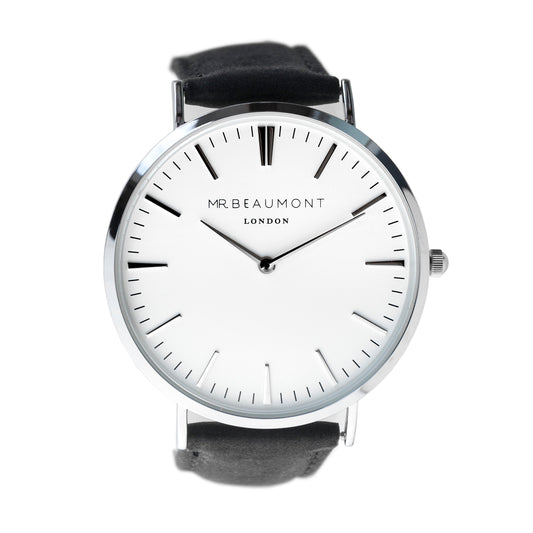 Handwriting Engraved Men's Leather Watch — Mr. Beaumont