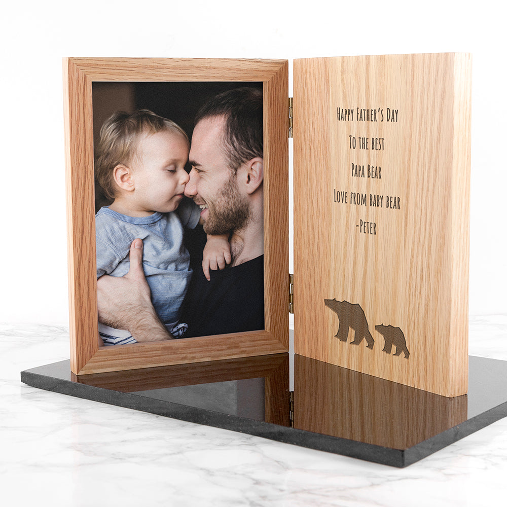 Personalized Father's Day Bear Book Photo Frame - Lovesakes