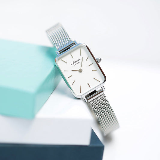 Ladies Architēct Lille Personalized Watch In Cloud Silver