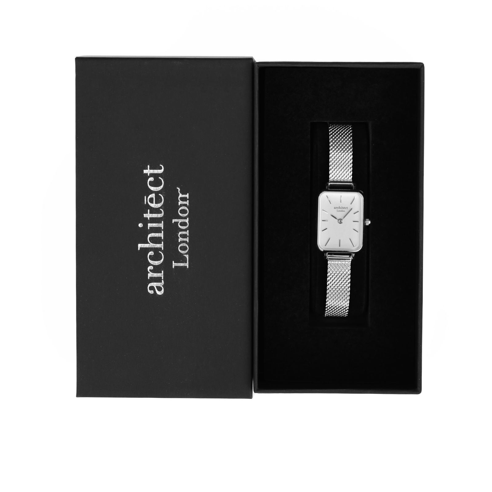 Ladies Architēct Lille Engraved Watch In Cloud Silver - Lovesakes