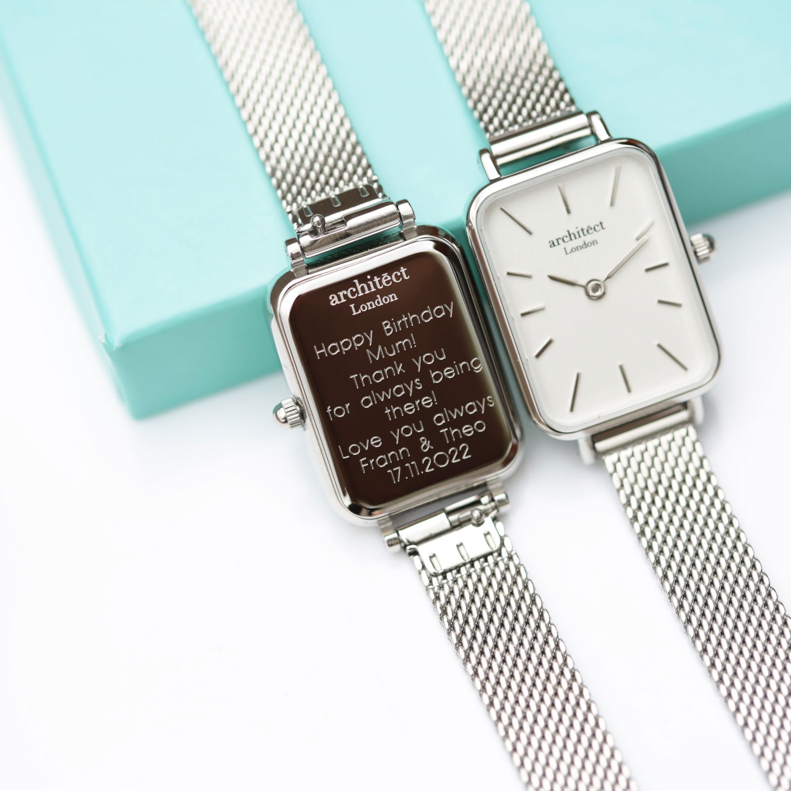 Ladies Architēct Lille Engraved Watch In Cloud Silver - Lovesakes