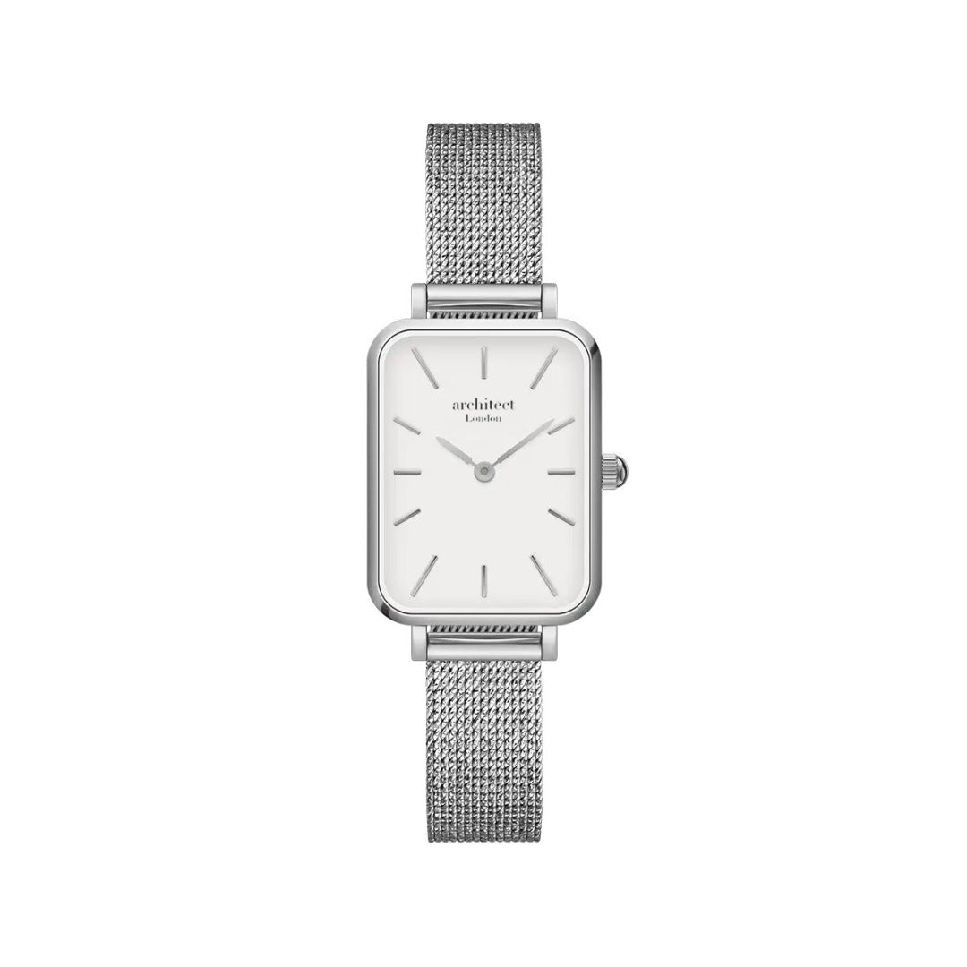 Ladies Architēct Lille Engraved Watch In Cloud Silver - Lovesakes