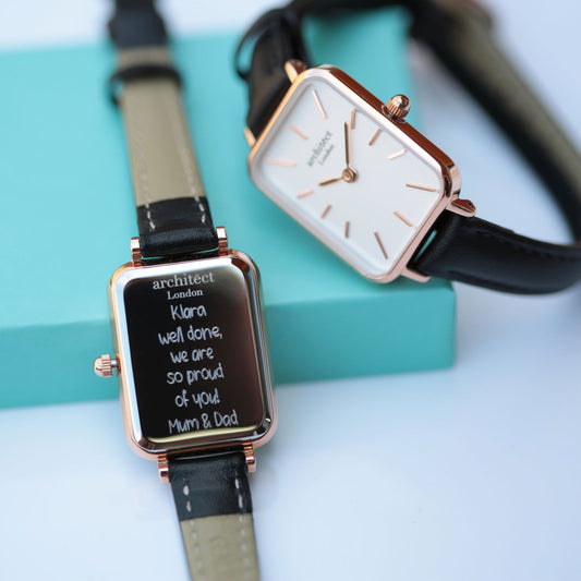 Ladies Handwriting Personalized Watch In Brilliant White