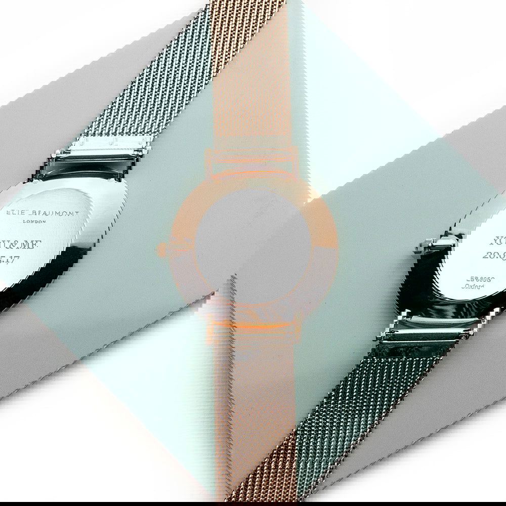 Ladies Personalized Watch In Rose Gold - Round - Lovesakes