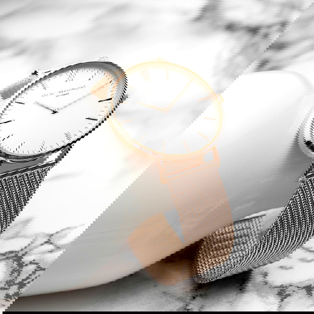 Ladies Personalized Watch In Rose Gold - Round - Lovesakes