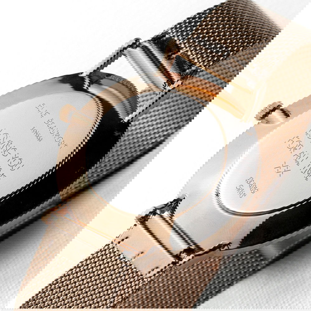 Ladies Personalized Watch In Rose Gold - Round - Lovesakes