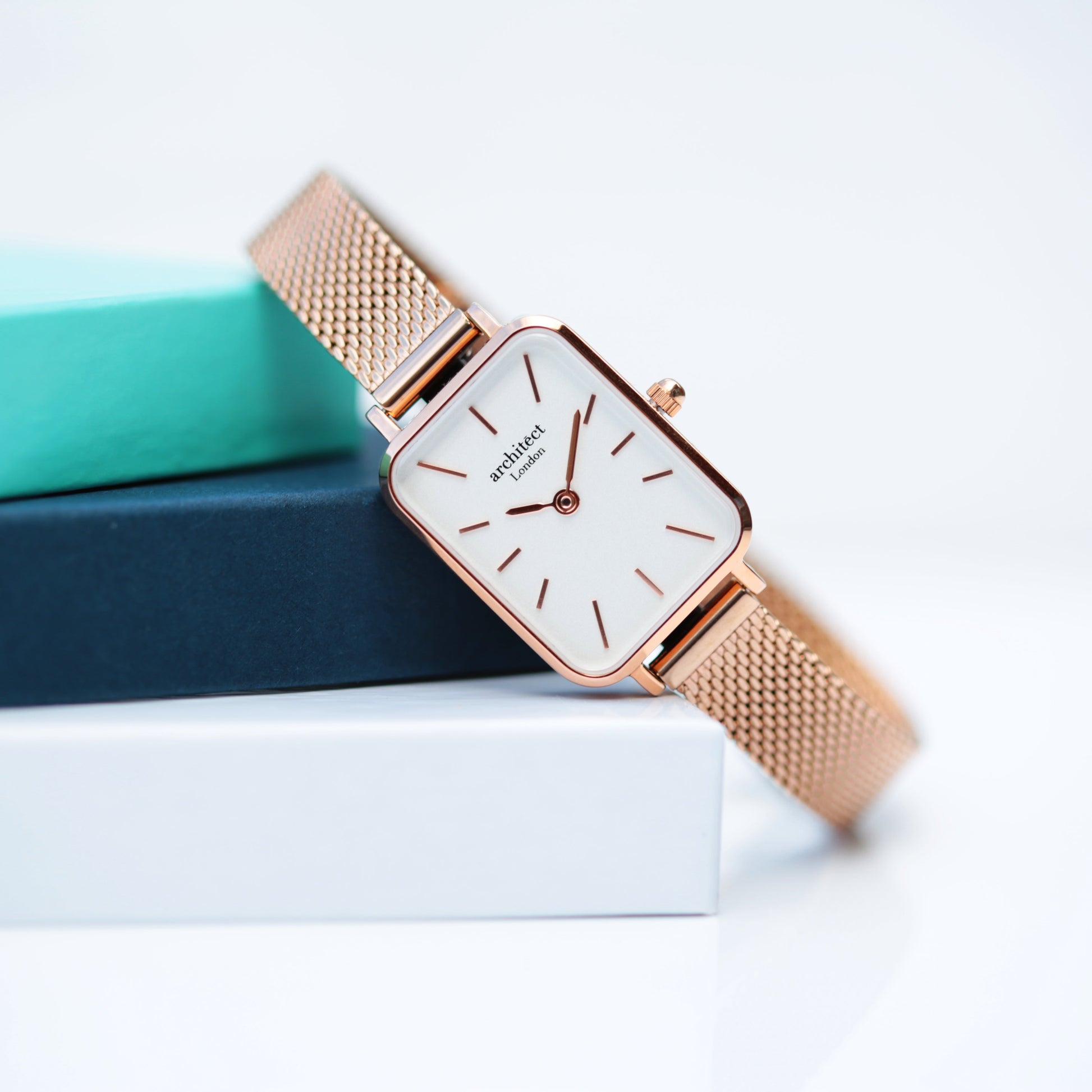 Ladies Petite Personalized Watch in Rose Gold