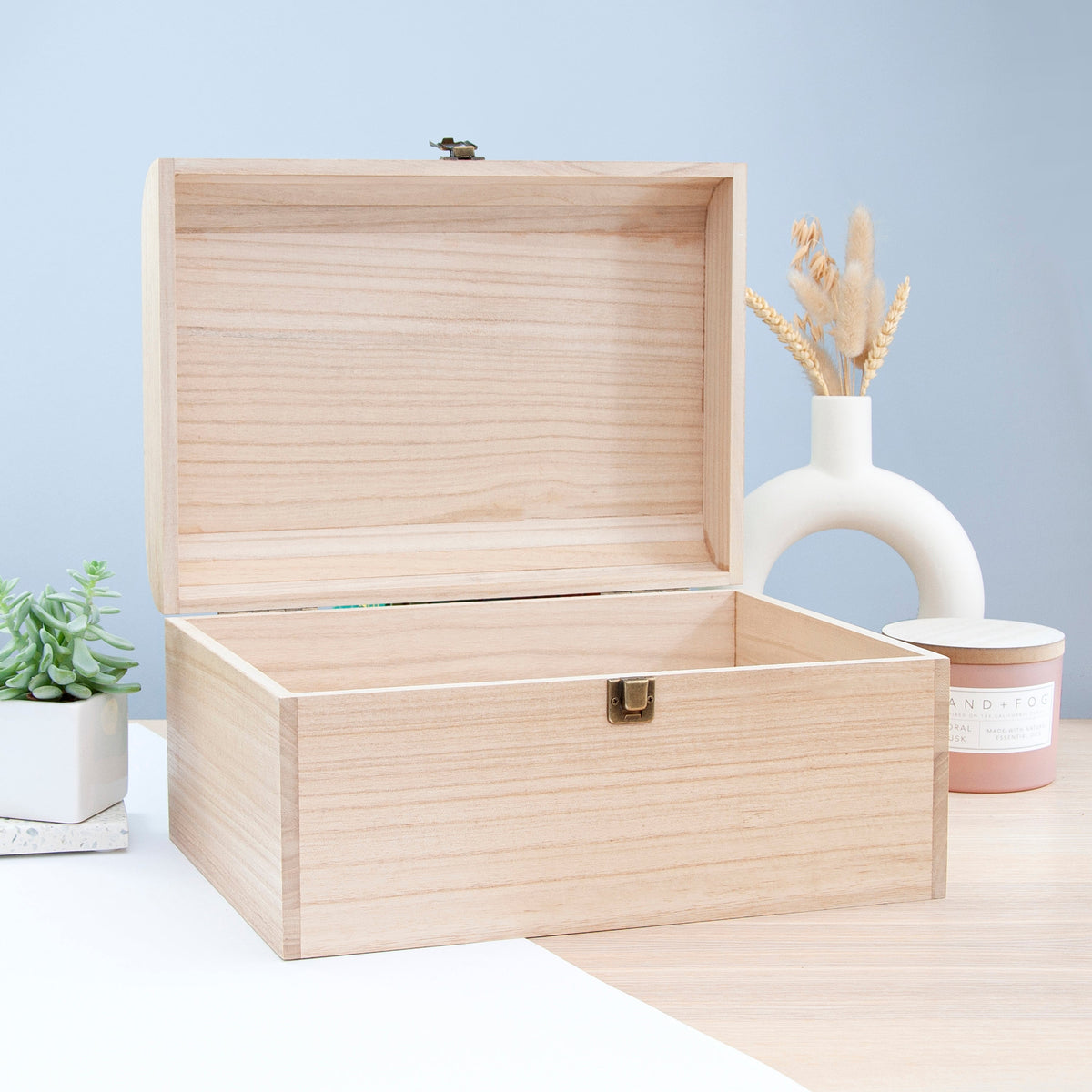 Custom Engraved Wooden Keepsake Chest