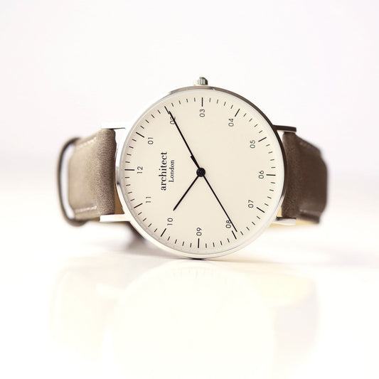 Men's Handwriting Personalized Watch - Architect Zephyr + Urban Grey