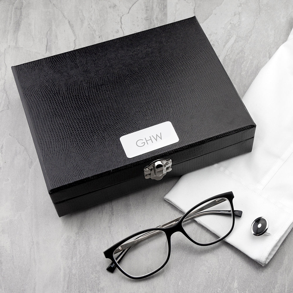 Personalised 12 Compartment Cufflink Box 