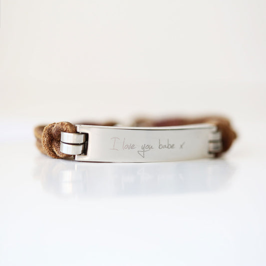 Men's Leather Tan Bracelet