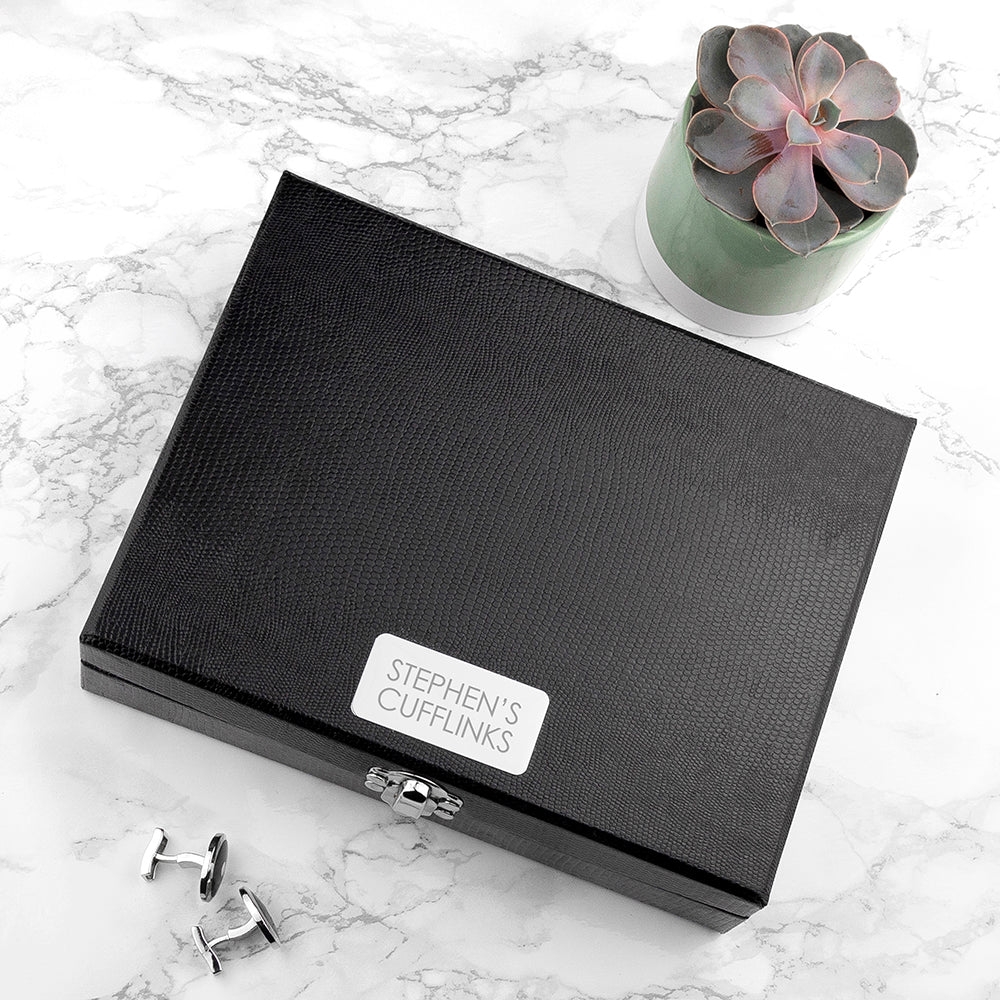 Men's Personalized Jewelry Organizer Box | 12-Compartments