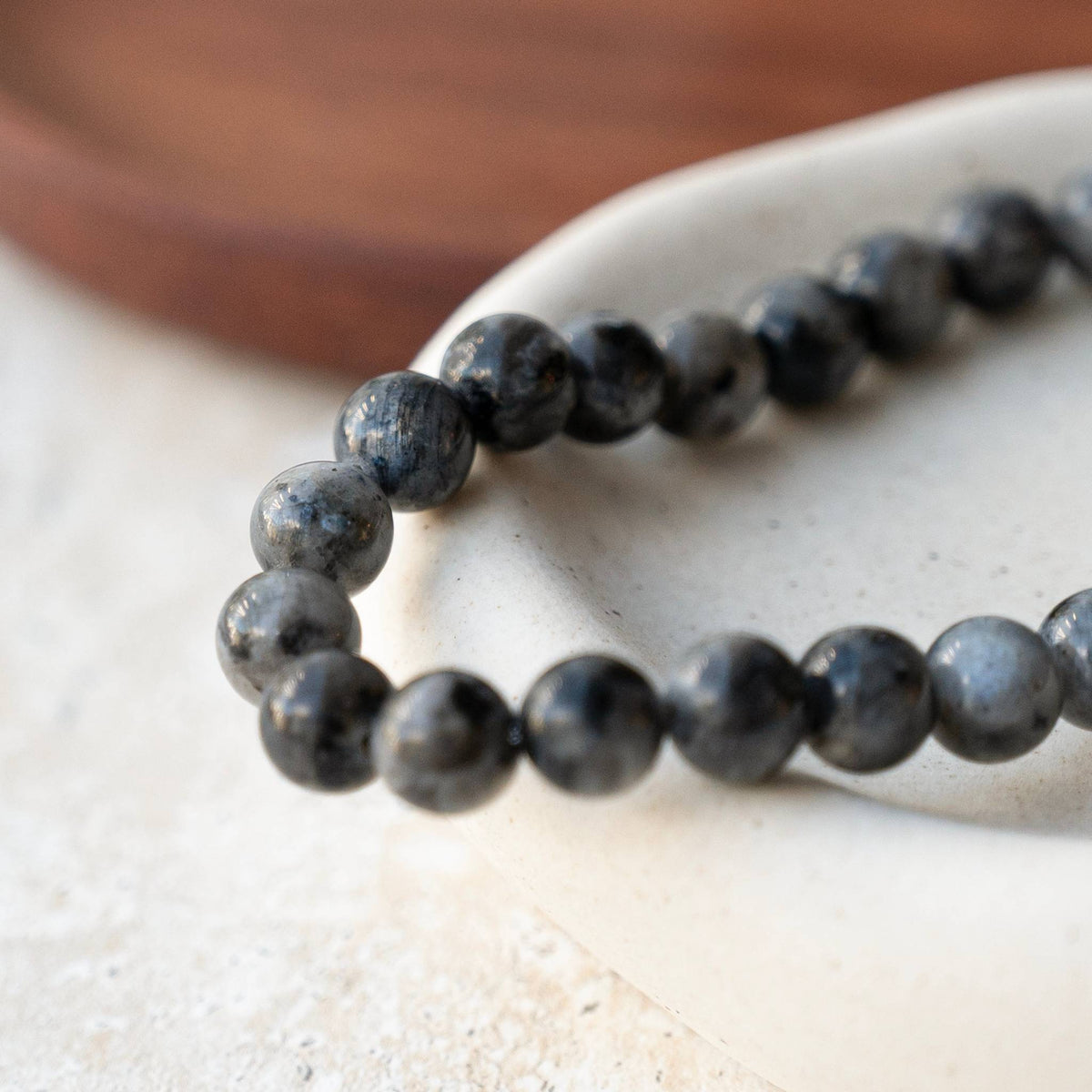 Men’s Personalized Labradorite Gemstone Bracelet