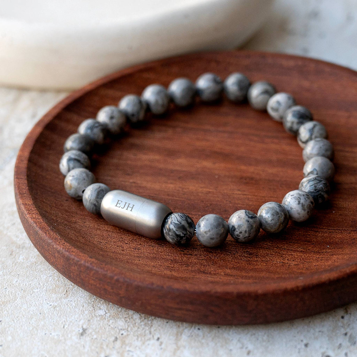 Men’s Personalized Labradorite Gemstone Bracelet