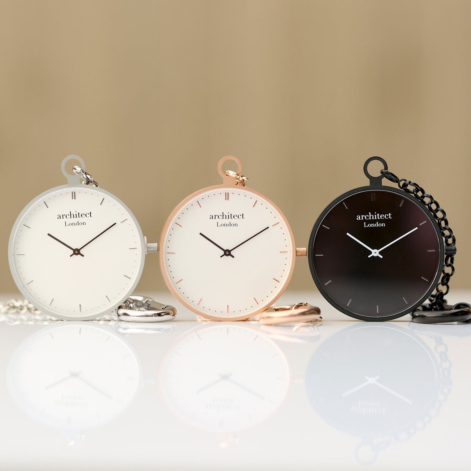 Modern Pocket Watch Silver - Modern Font Engraving - Lovesakes
