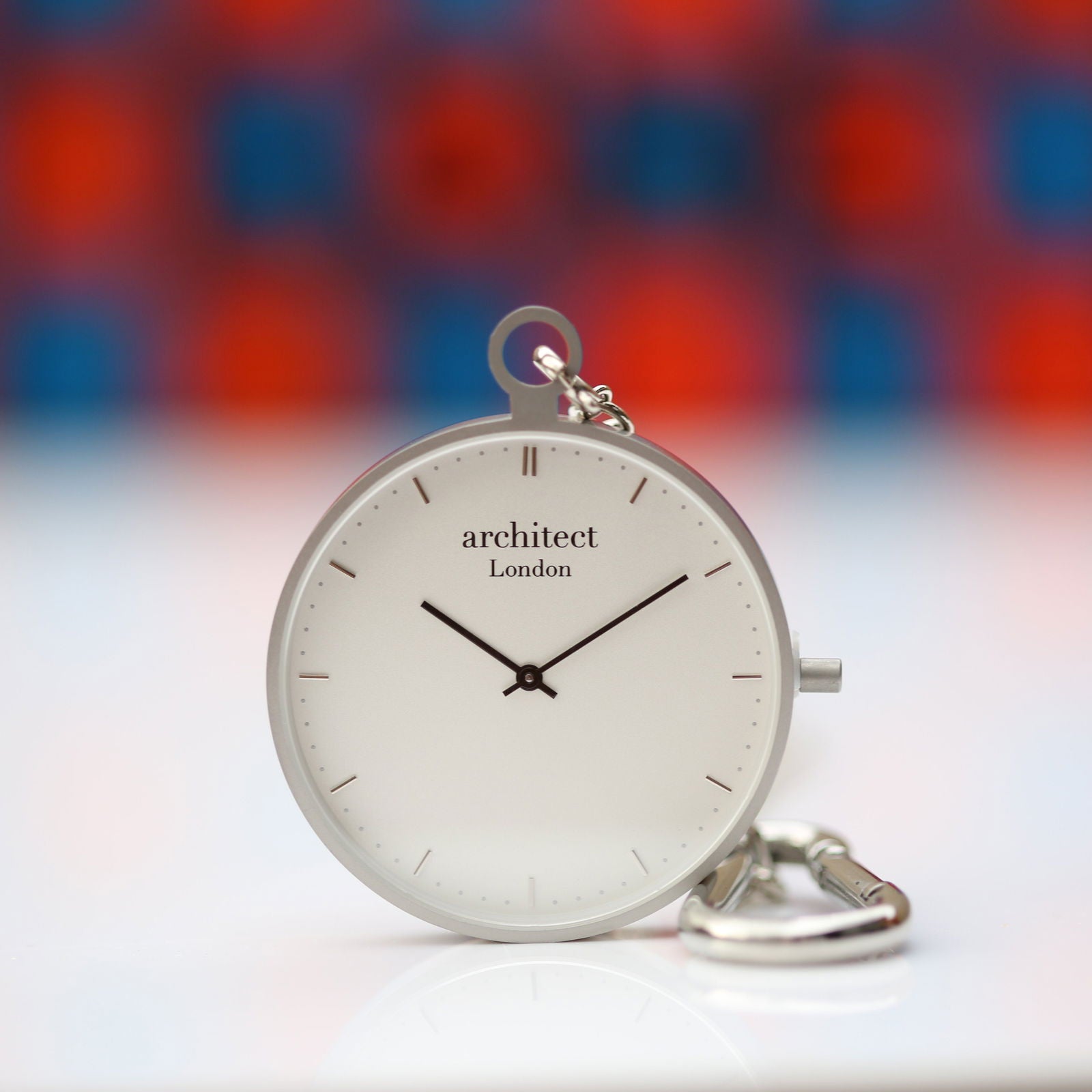 Modern Pocket Watch Silver - Modern Font Engraving - Lovesakes