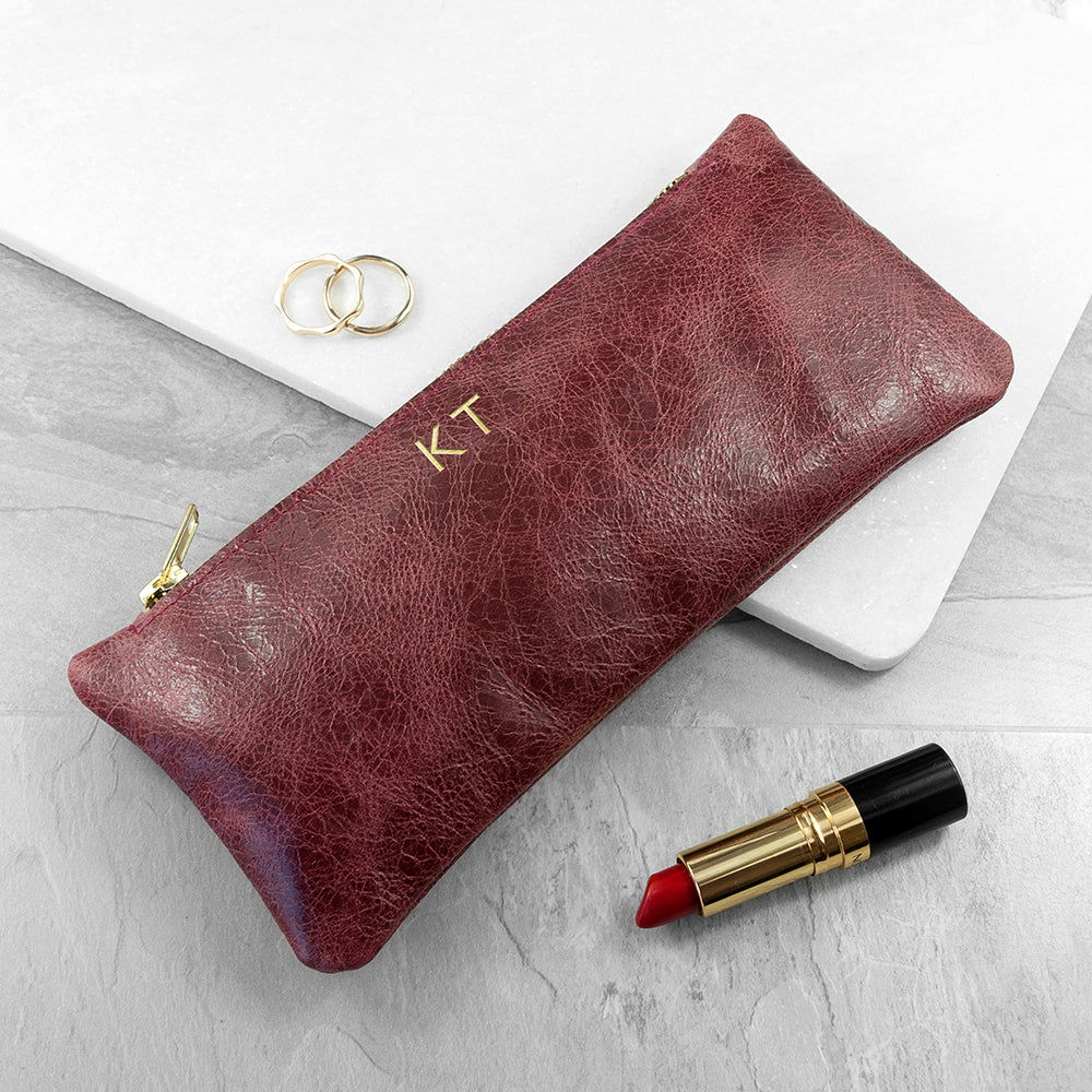 Monogrammed Leather Slimline Clutch - Lovesakes