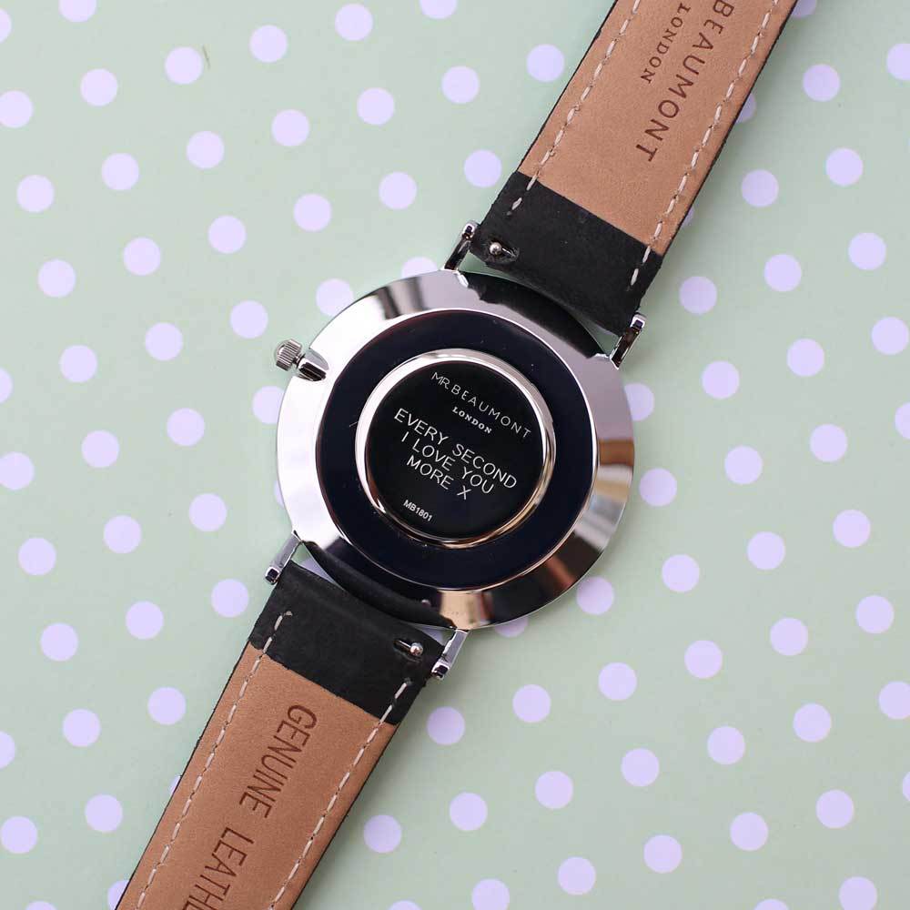 Mr Beaumont Men's Personalized Watch in Grey - Lovesakes