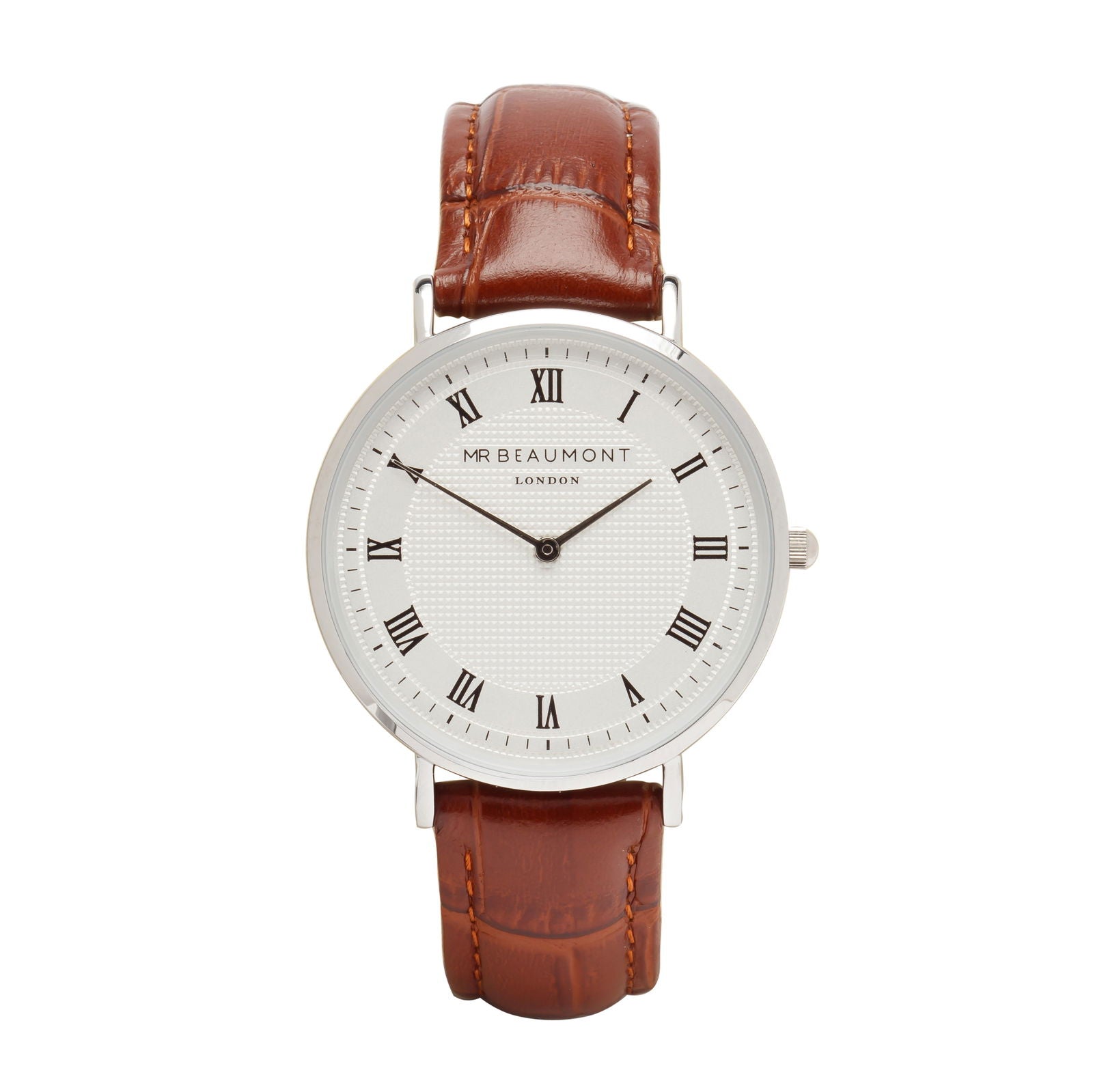 Mr Beaumont Men's Personalized Watch in Vintage Brown - Lovesakes