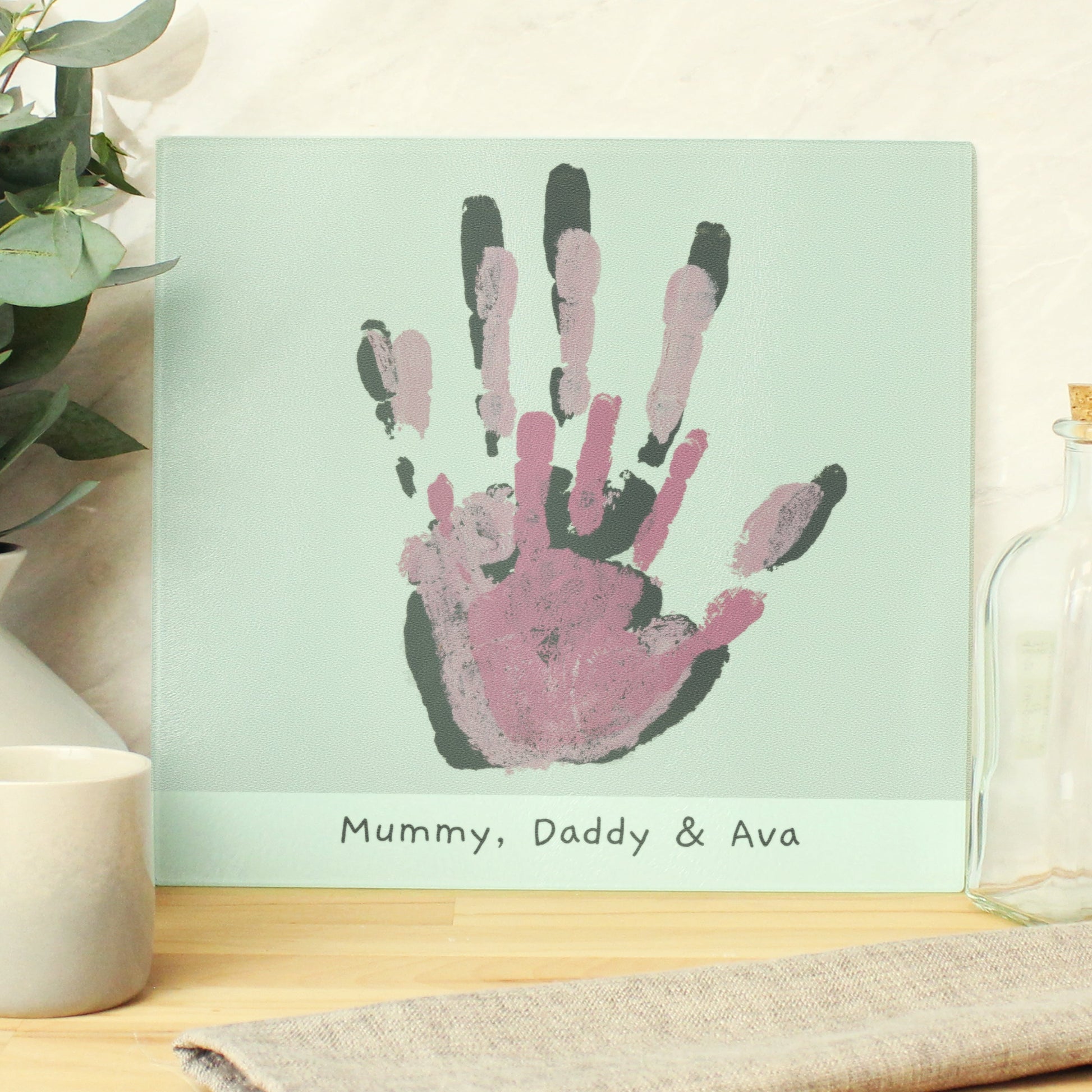 Personalized Drawing Photo Glass Chopping Board/Worktop Saver