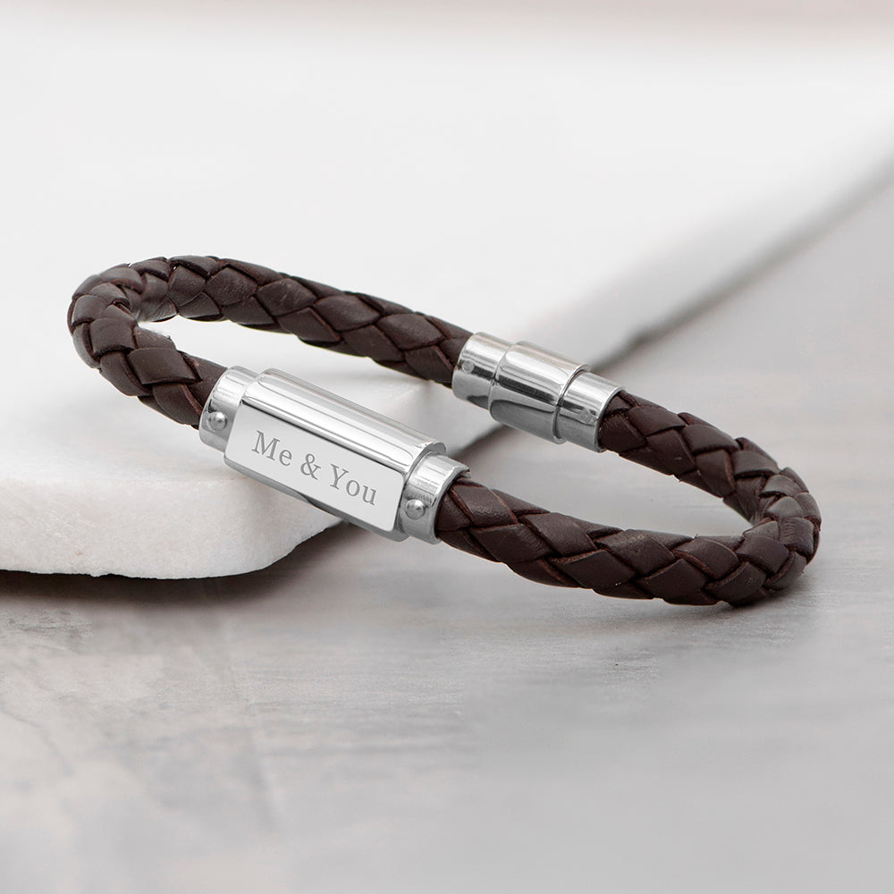 Personalized Luxury Men's Leather Bracelet - Lovesakes