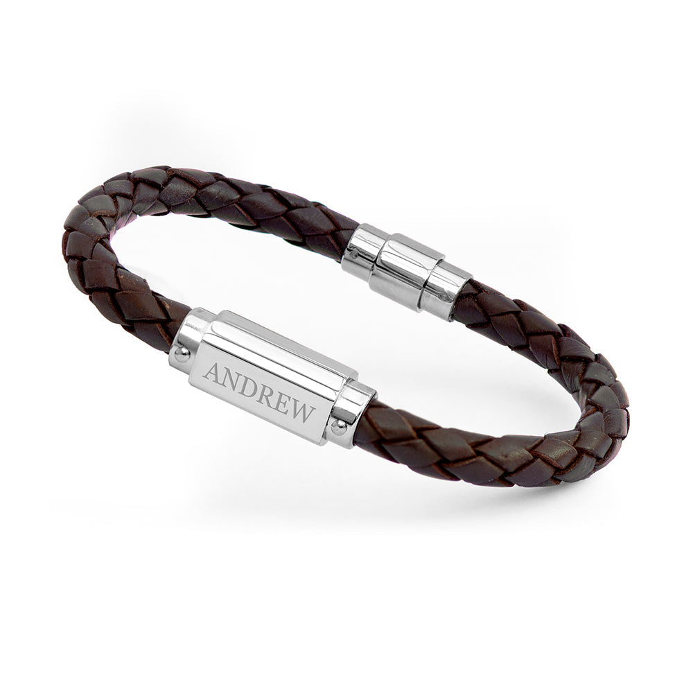 Personalized Luxury Men's Leather Bracelet - Lovesakes