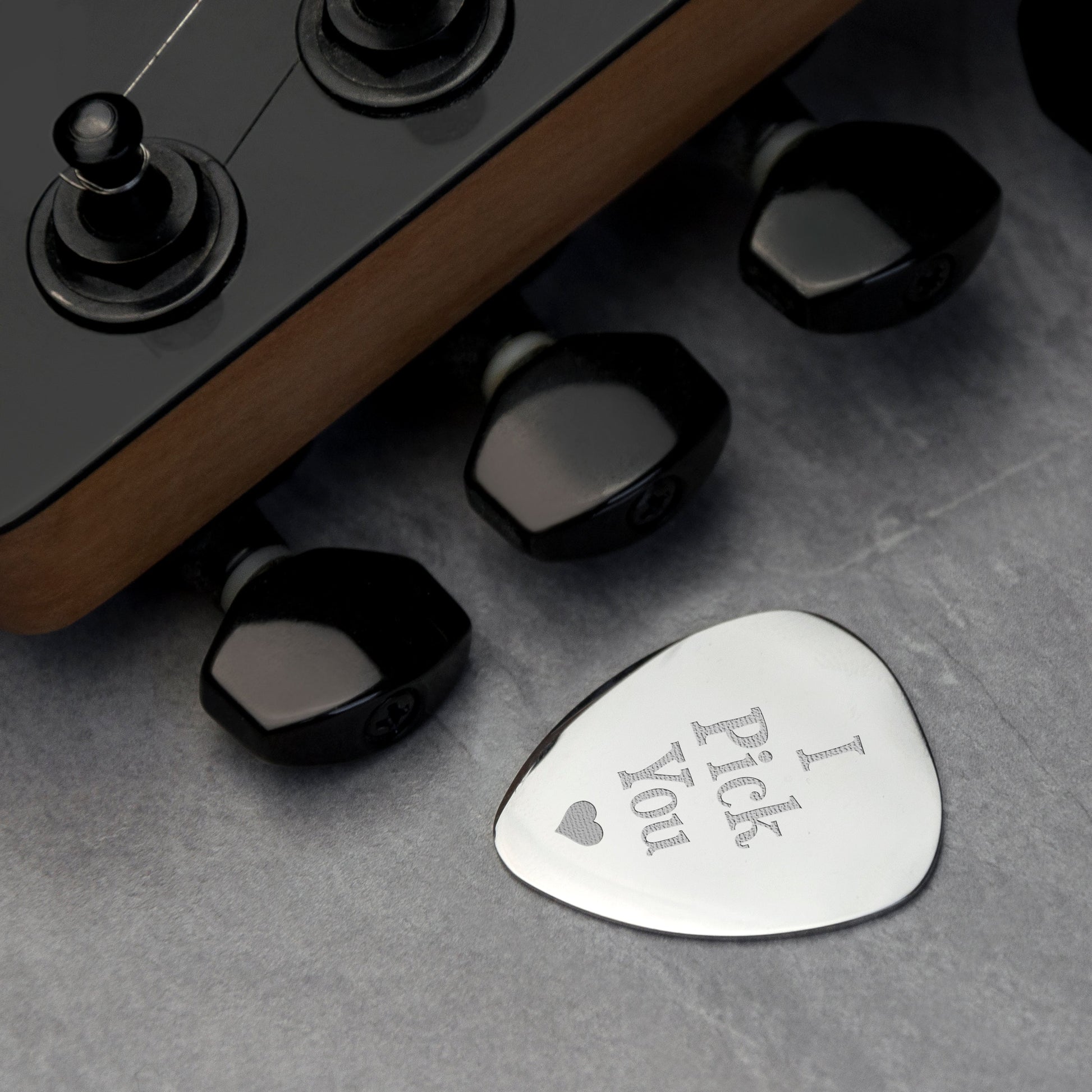 Romantic Personalized Guitar Pick-With-Heart