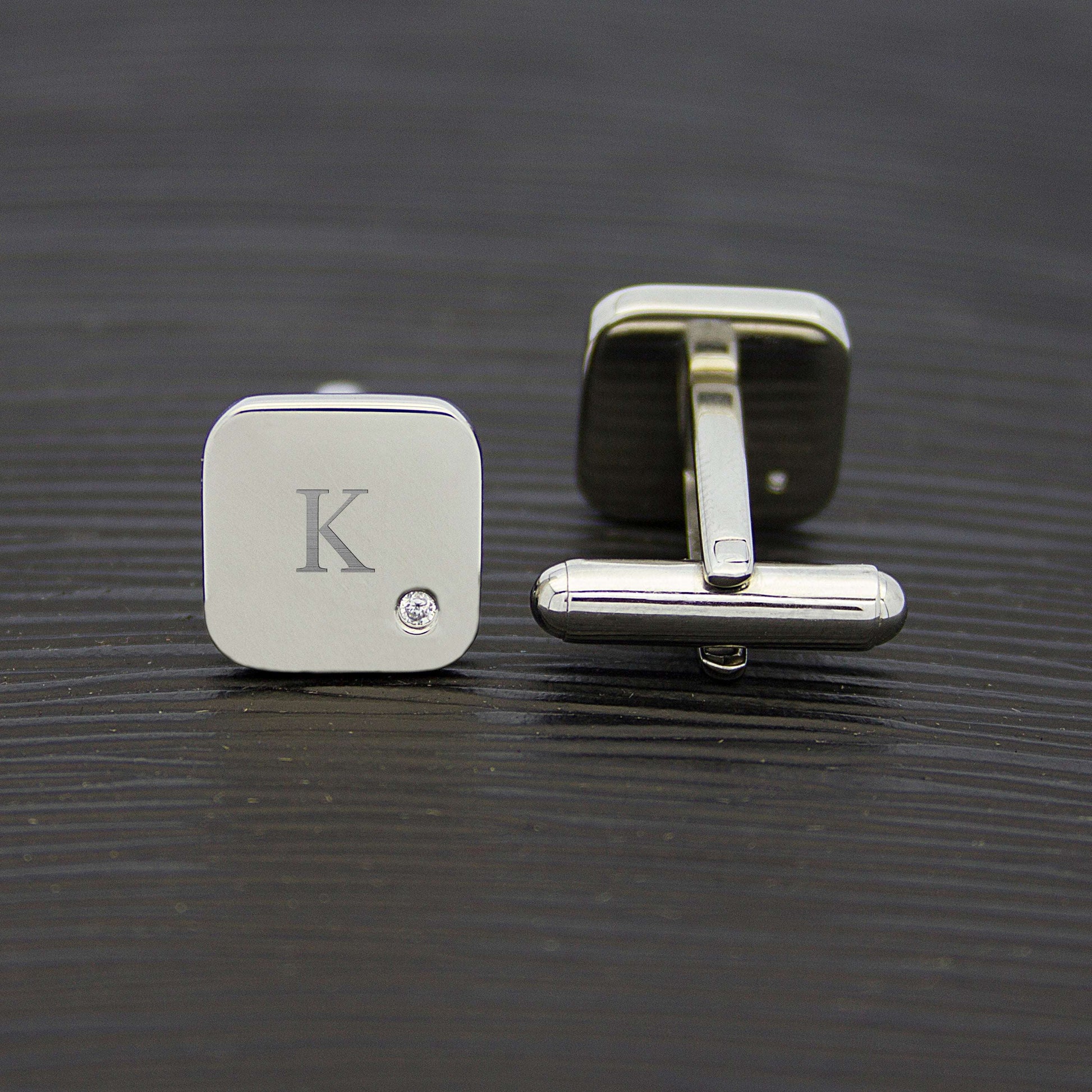 Personalized Square Crystal Cufflinks