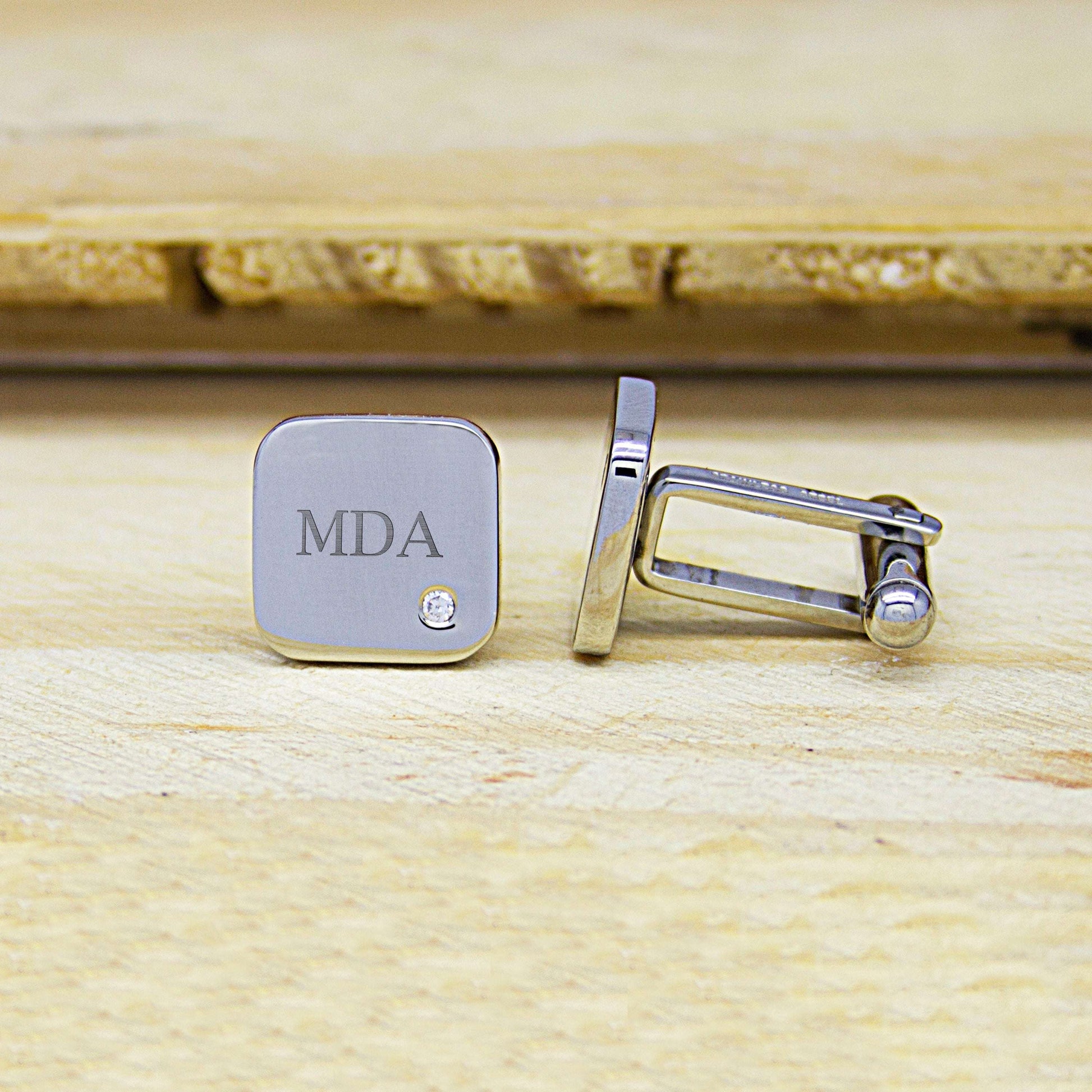 Personalized Square Crystal Cufflinks